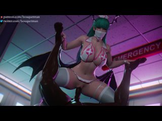 morrigan infiltrates an er for some bbc snacks (blacked)[4k][bouquetman] oral, anal, futa/trans, big tits, group